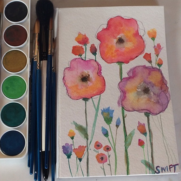 Taylor Swift Paints Watercolor Flowers See Her Impressive Art Skills E Online